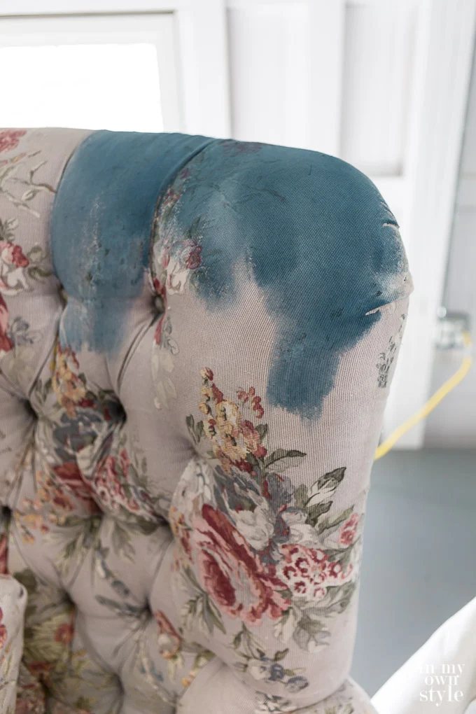 how to paint upholstery with chalk paint