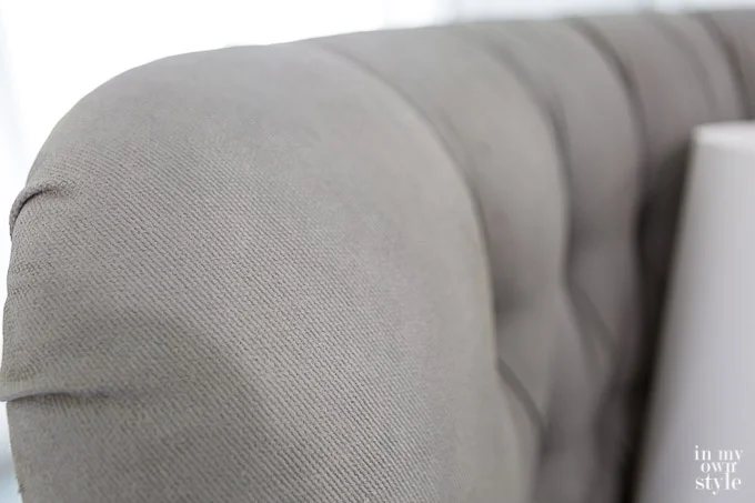 French Linen chalk paint on a upholstered chair
