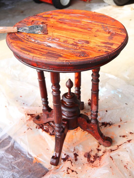 How-to-strip-dark-stain-from-wood-furniture
