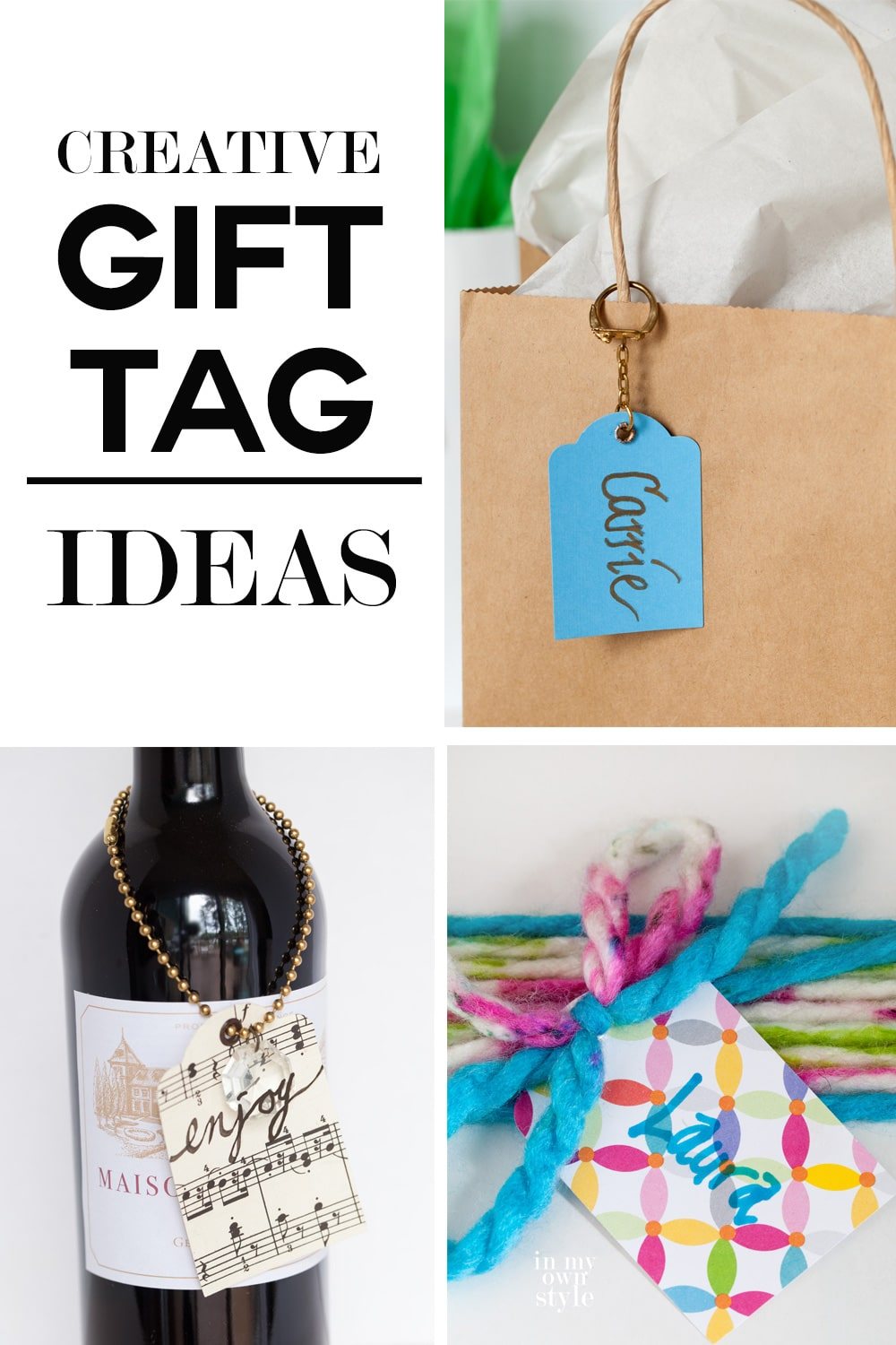 Learn how to make stylish gift tags using decorative papers and odds and ends. They are perfect for embellishing teacher and hostess gifts. | Oducu