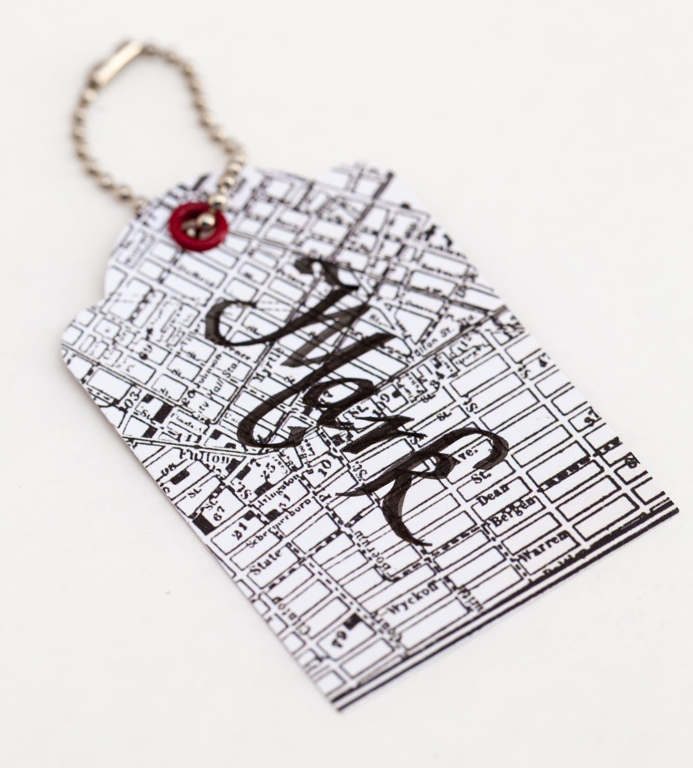 Gift tags made using a map