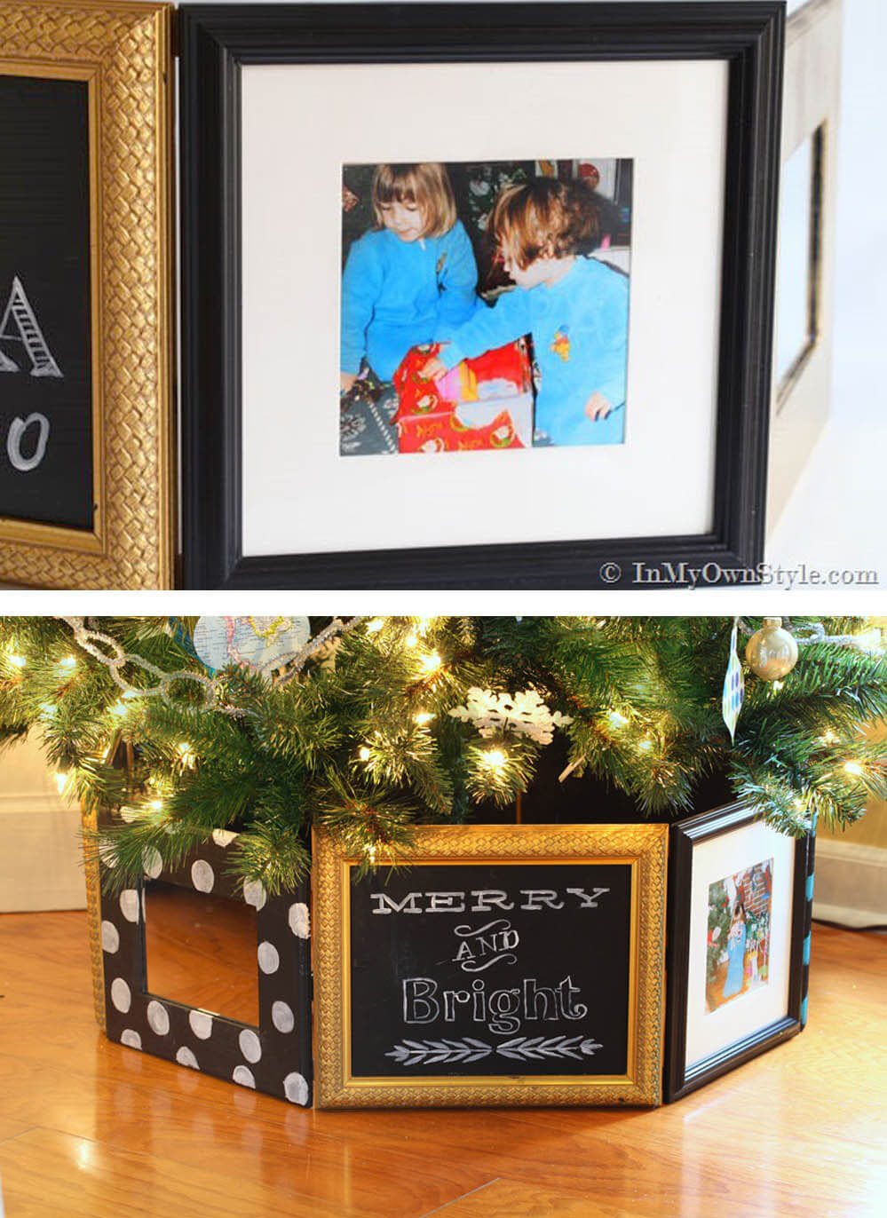 Picture Frame Christmas Tree Collar DIY