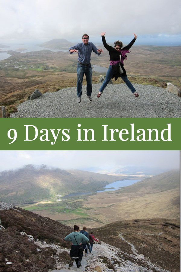 9 days traveling through Ireland Text overlay says 9 Days in Ireland