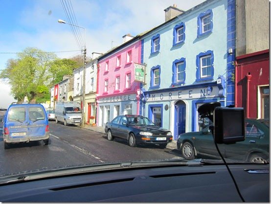 Ireland-towns with colorful row of homes and shops