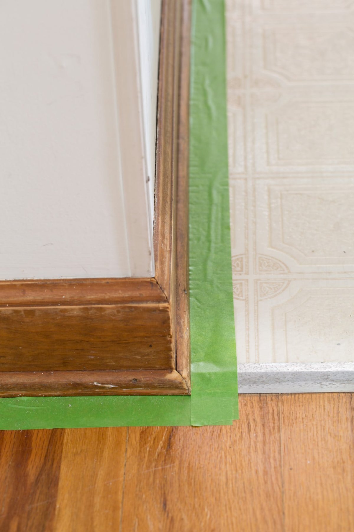 using Frog-tape-around-baseboards