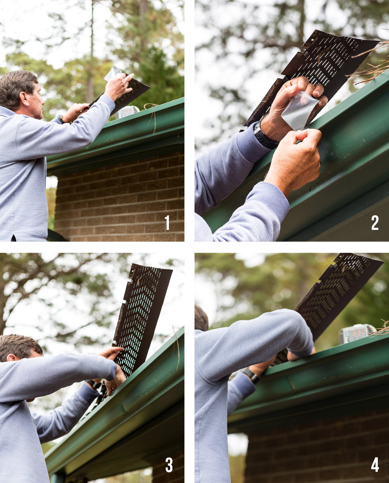 How to fix a crack or leak in a gutter.