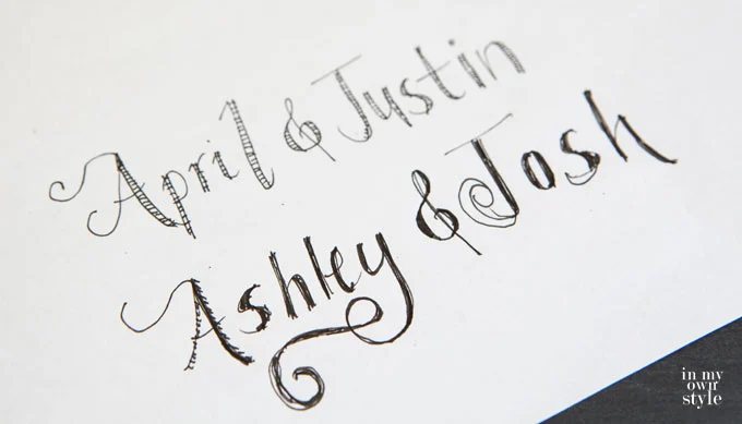 Hand lettering practice to come up with your own style
