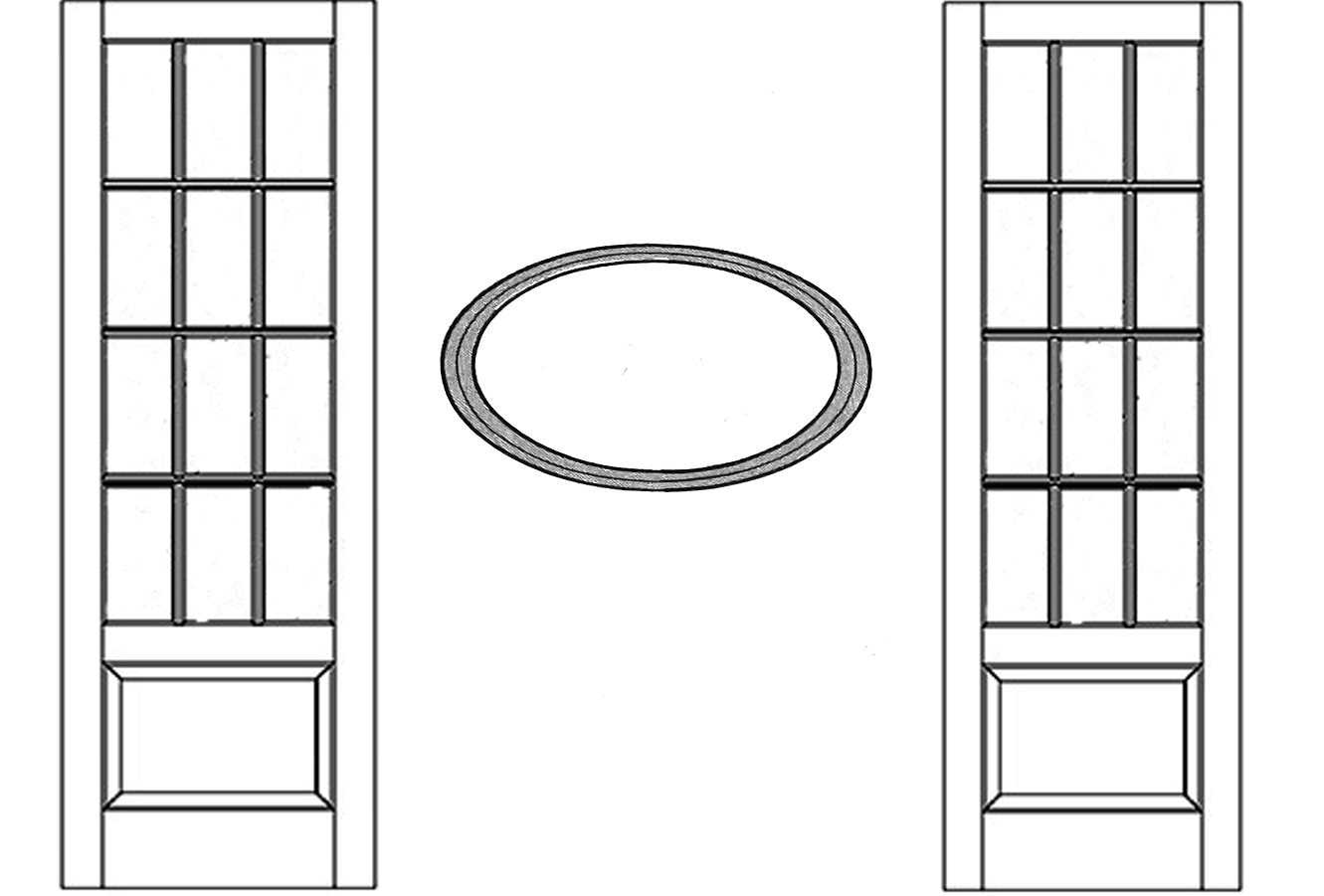 Do not hang an oval mirror like this on a wall.