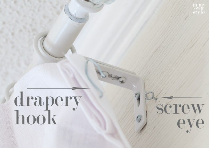 How to hide side view of hanging drapes
