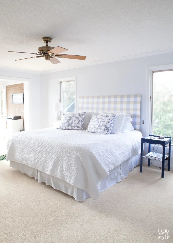 Before and After Bedroom painted walls