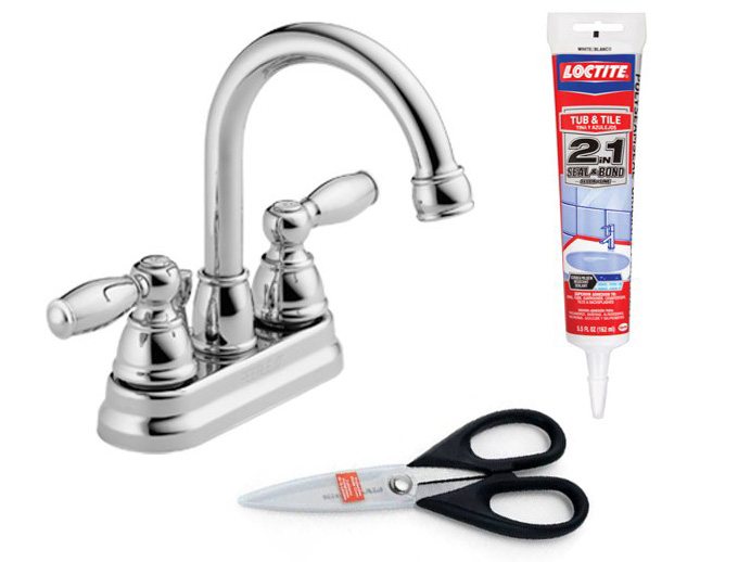 Supplies needed to stage a bathroom