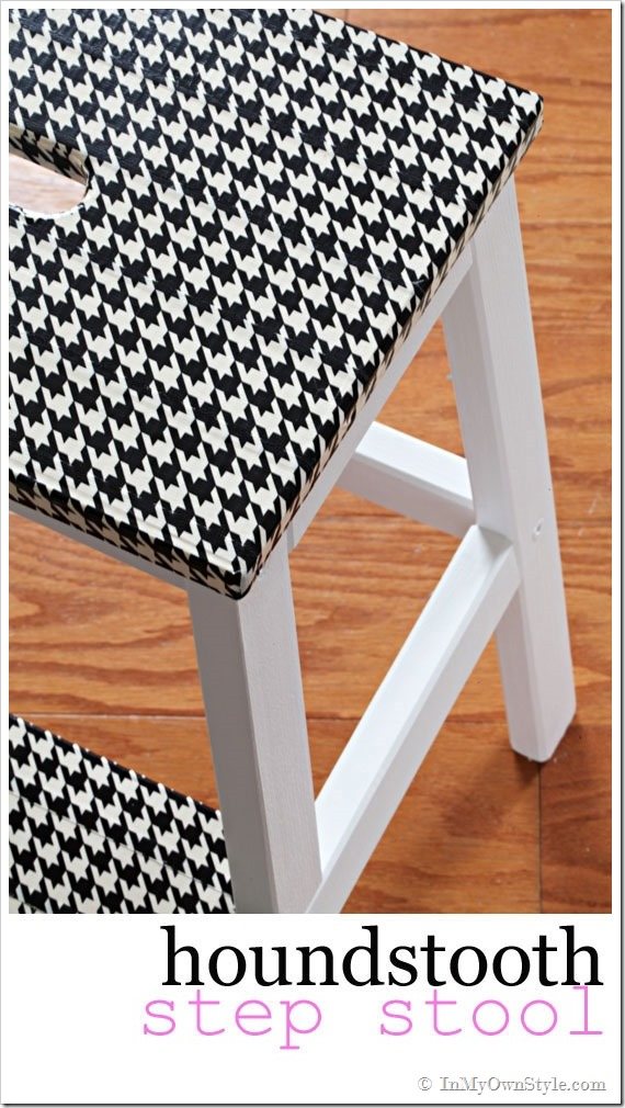 Houndstooth Step Stool