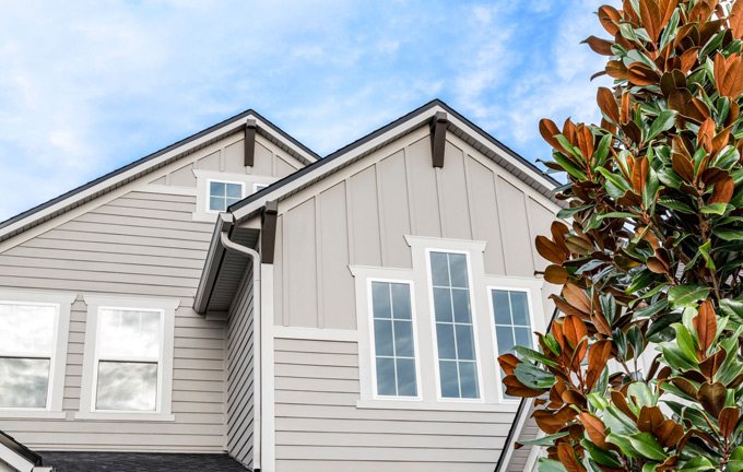 Exterior of a home with James Hardie siding