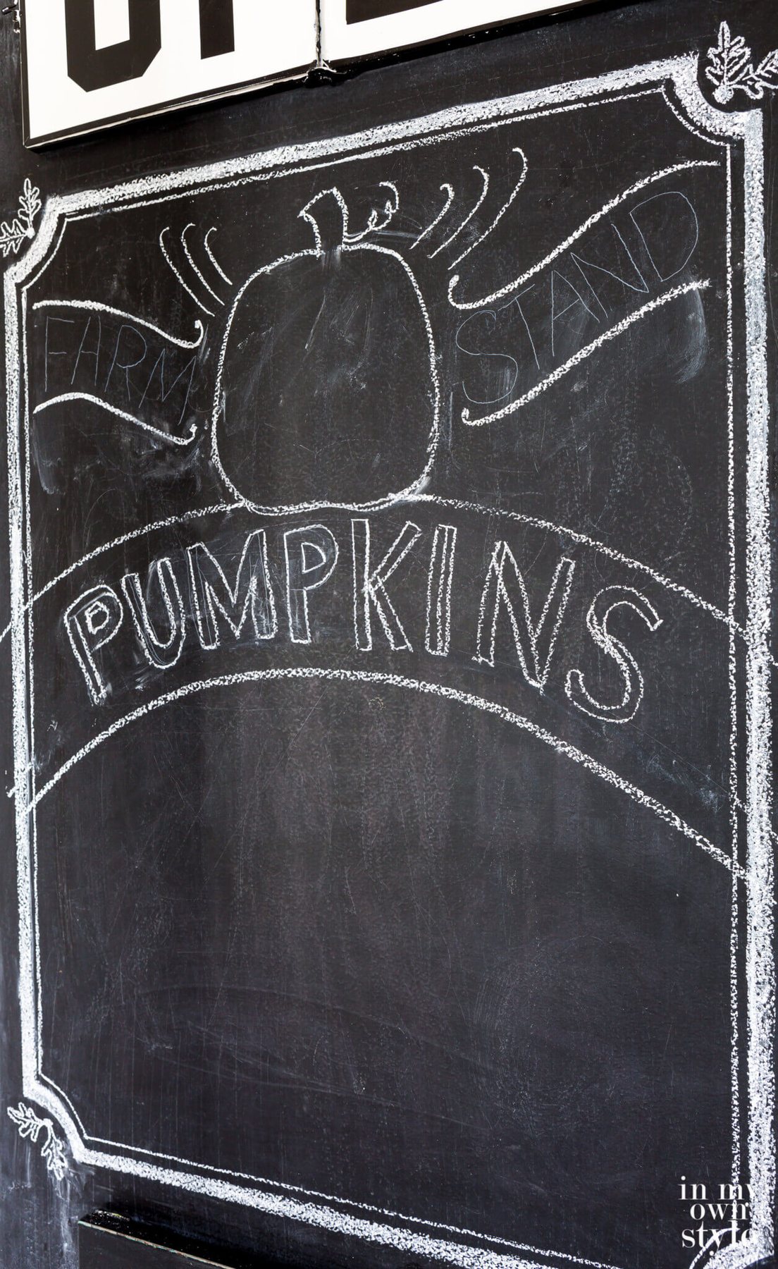 How to Draw a Fall Pumpkin Sign on a Chalkboard