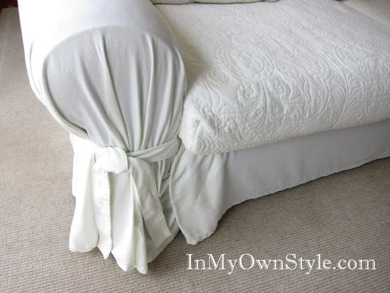 How to cover a sofa with a slipcover