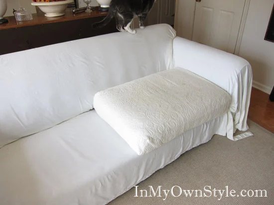 How to cover a sofa or chair with a slip cover