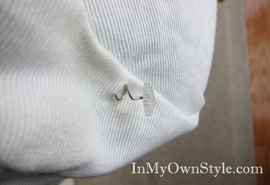 Slipcover twist pin