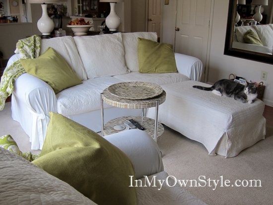 How ot cover a sofa or chair with a slipcover