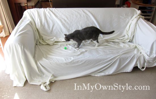 How to put on a one piece slipcover