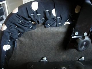How to staple fabric to the seat