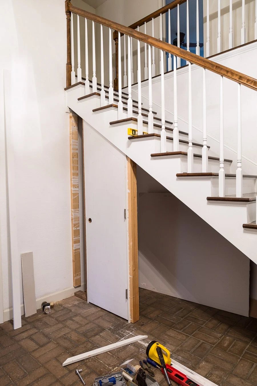 How to create a closet under a staircase