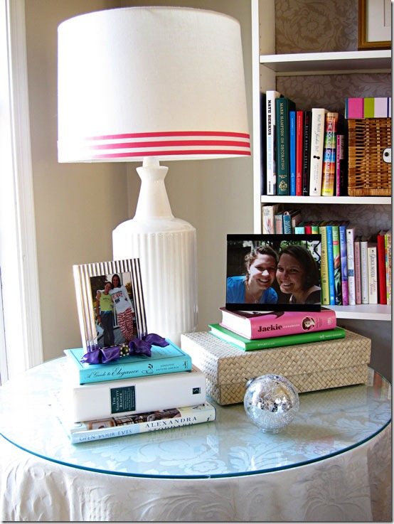 How to decorate a lampshade with ribbon