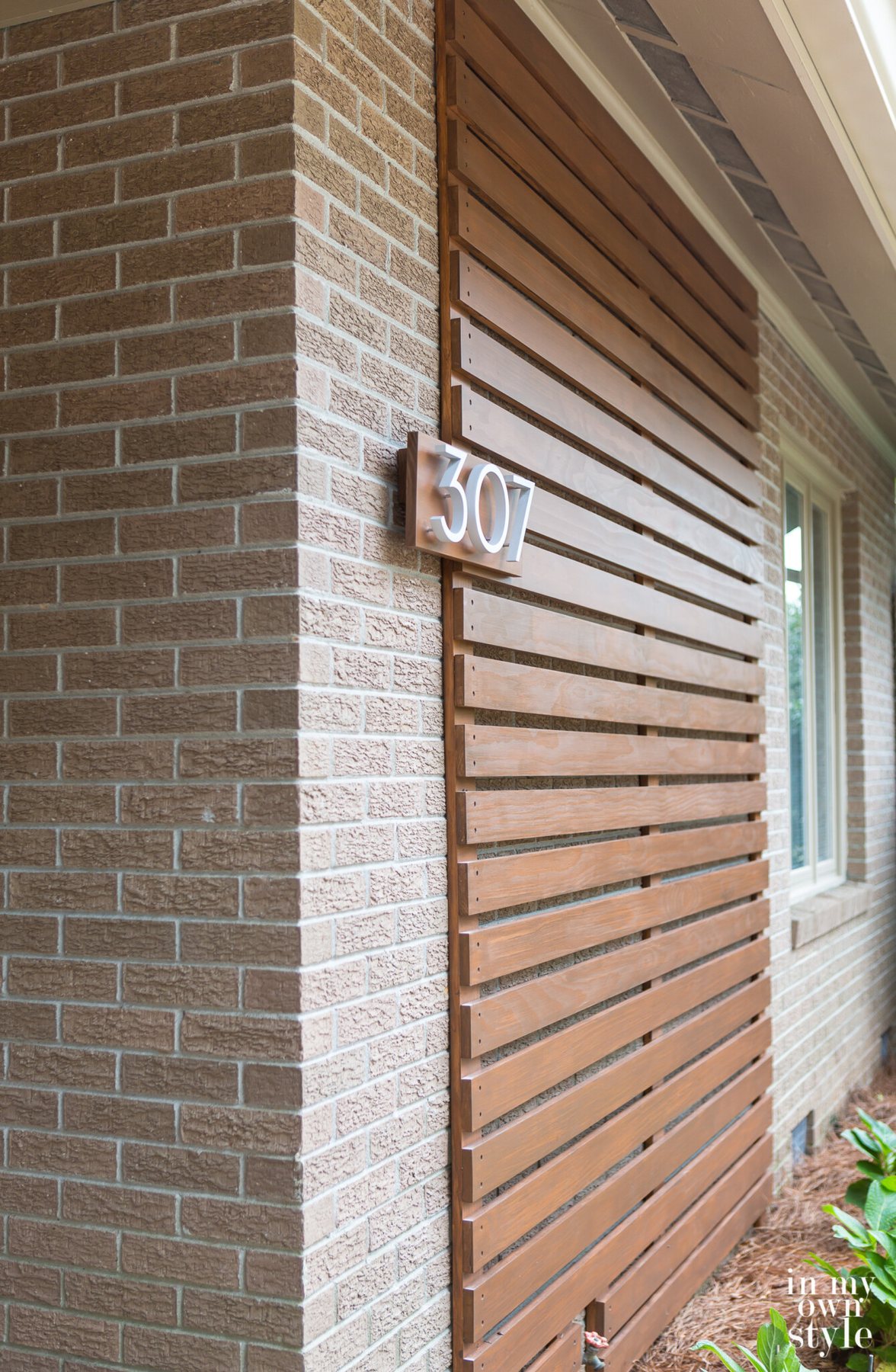 How to mount floating house address numbers on a brick house.