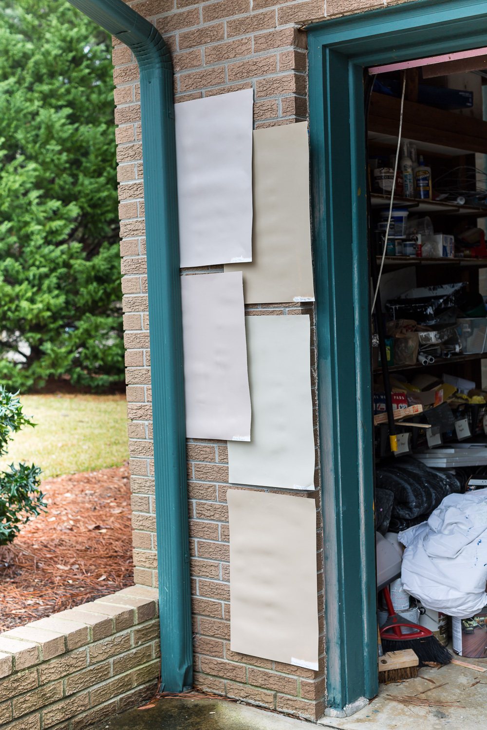 How to test paint colors when painting a house.
