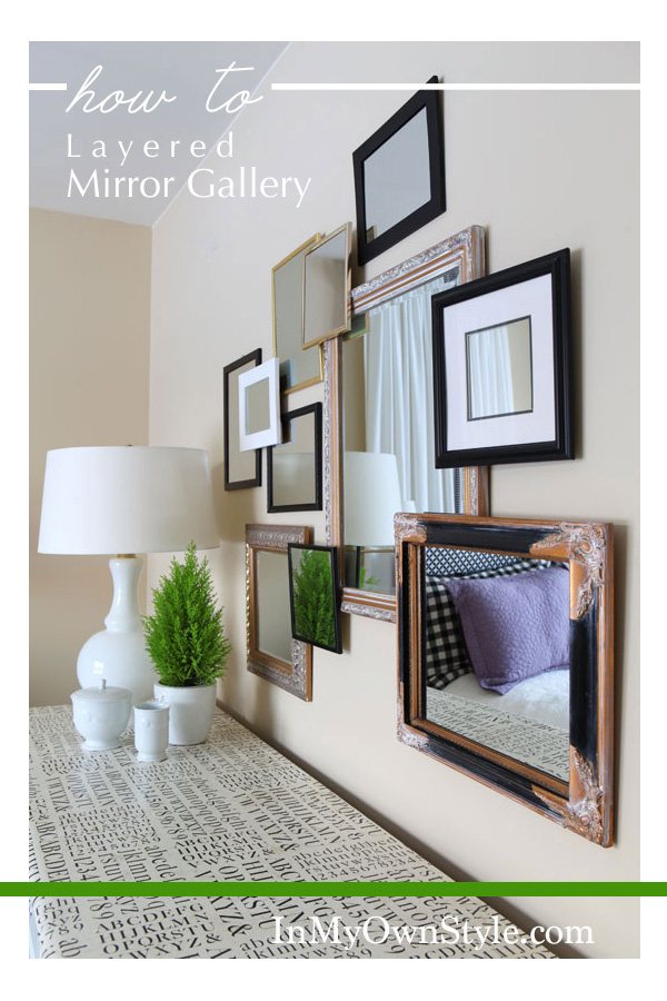 Photo of layered mirror gallery wall