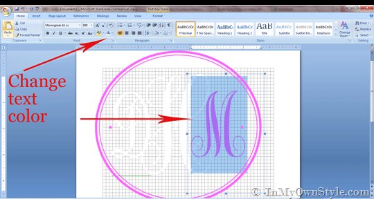 How to make a monogram on a computer