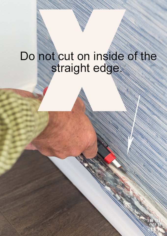 best way to trim wallpaper around molding