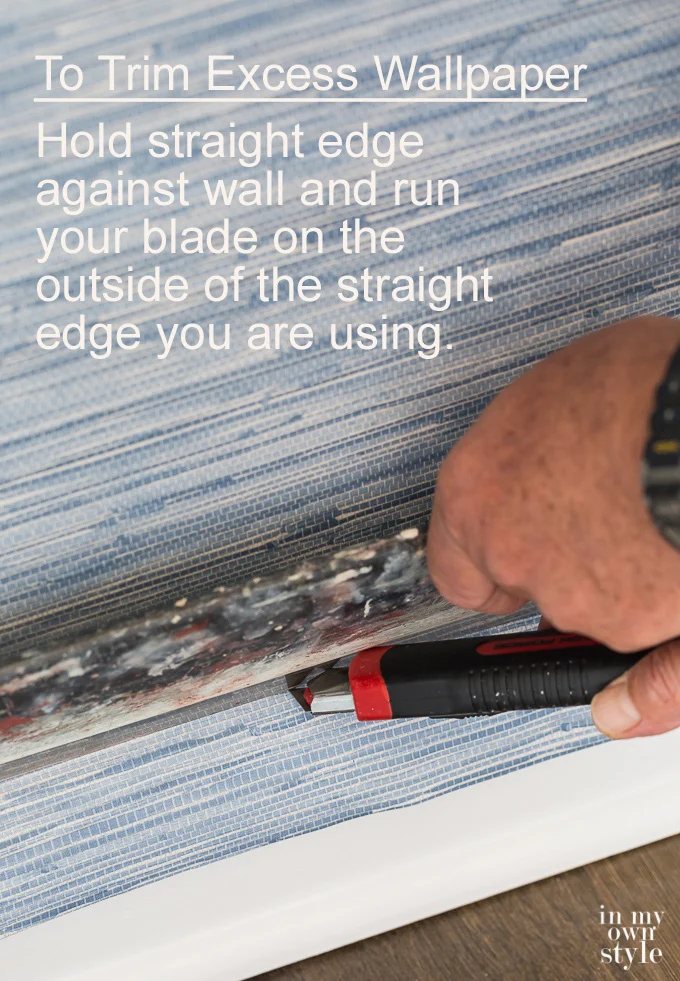 How-to-cut-and-trim-wallpaper to get a crisp smooth cut
