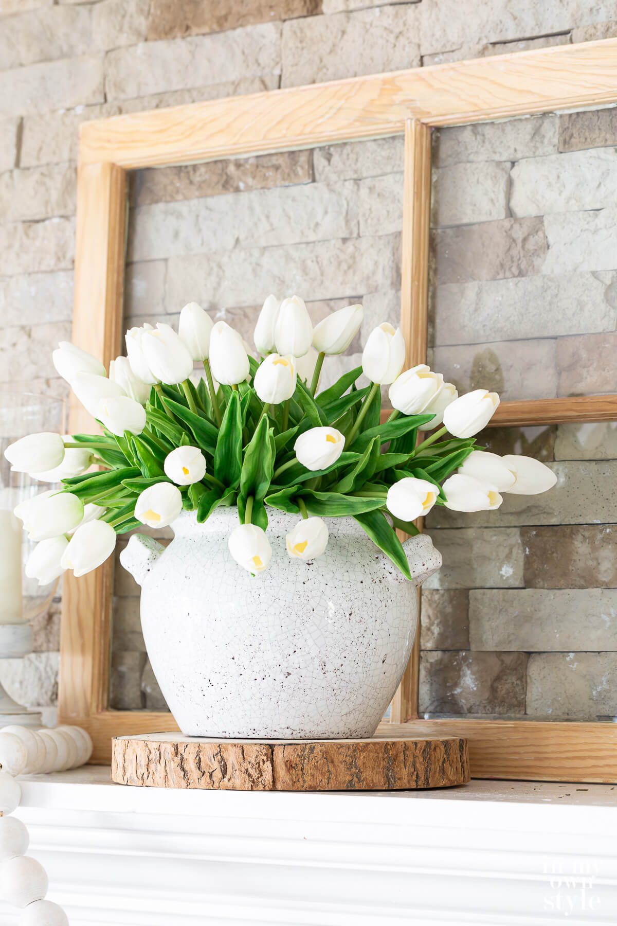 Fireplace Mantel Decor for Summer