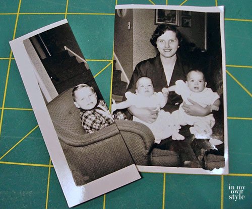 Mother's Day gift idea that uses an old photo frame and a pearl necklace
