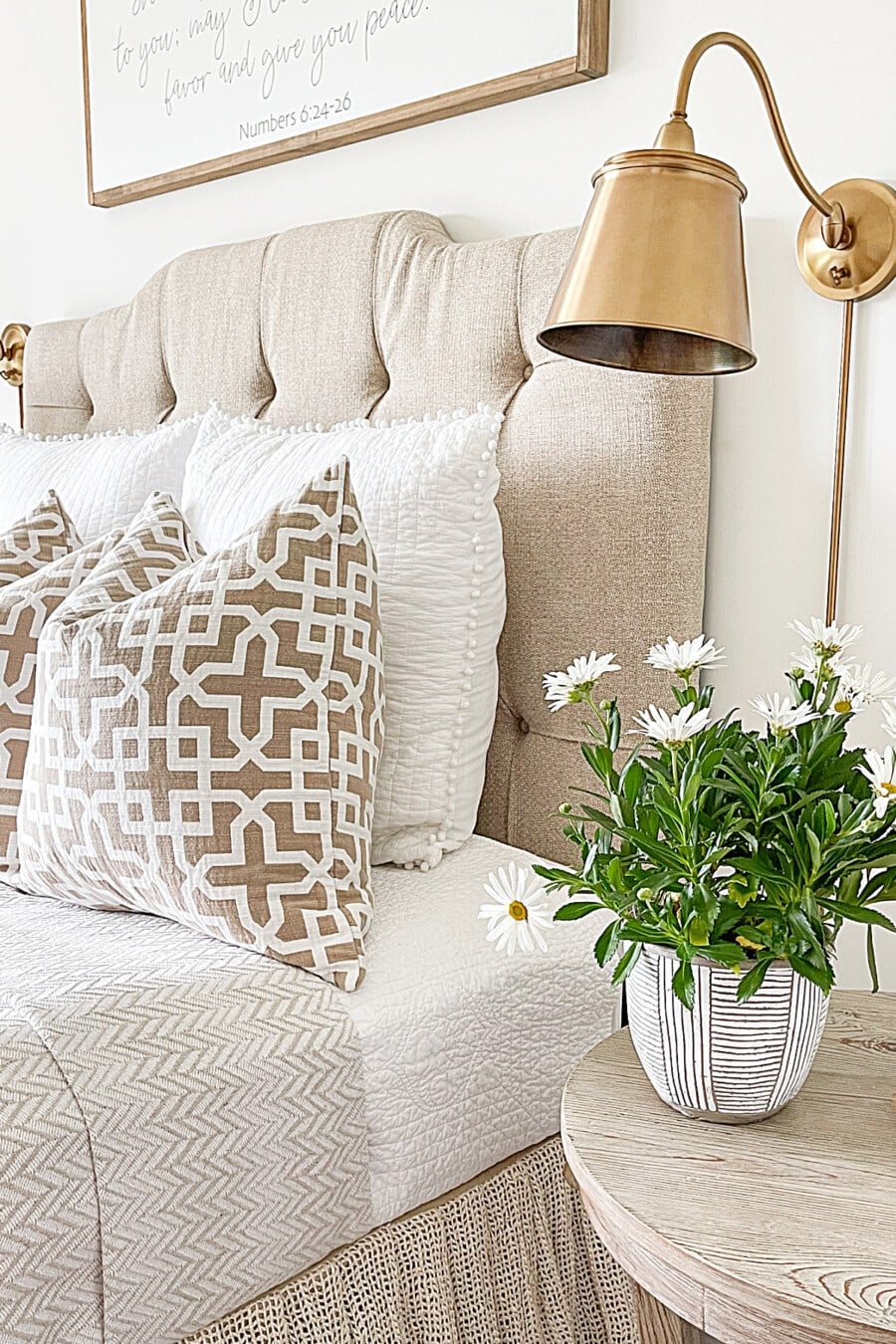 neutral decor in a guest room