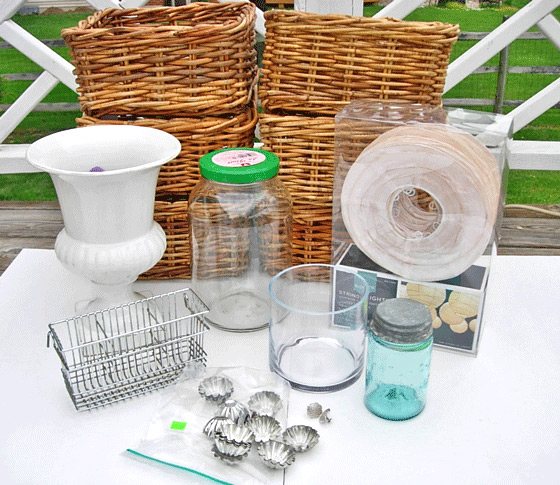 Yard sale items to use to decorate a home on a really small budget