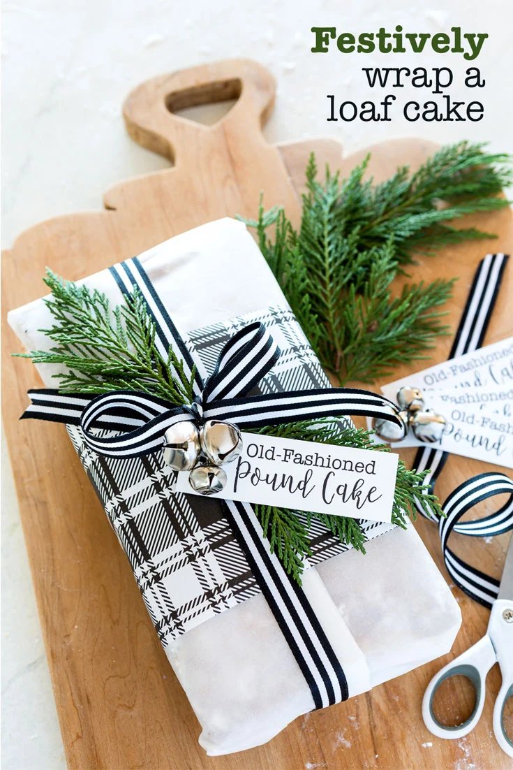 how to wrap a loaf cake or bread to give as a gift