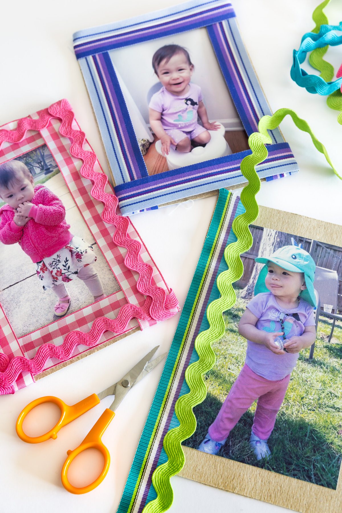 3 ways to use ribbon as picture frame mats