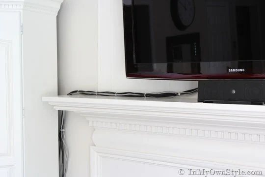 how to band TV cords to make a cover to hide them.