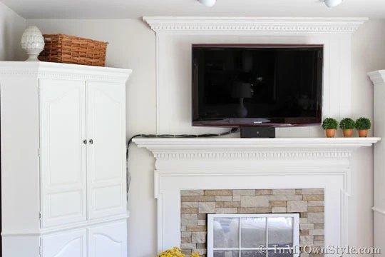 Covering TV cords with fabric