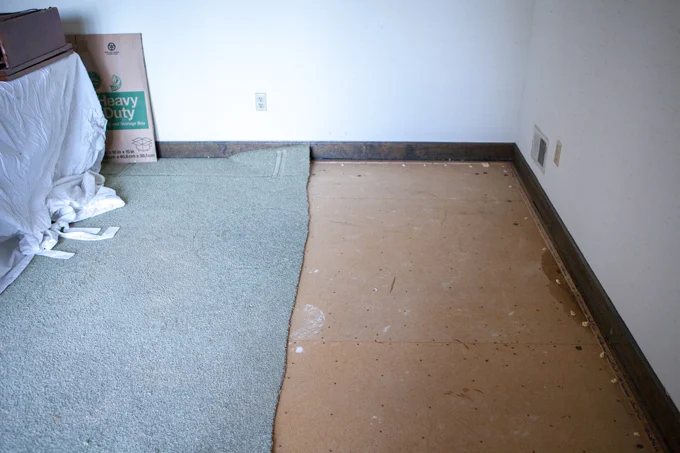 Before and after flooring makeover