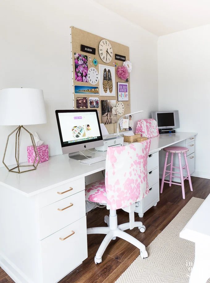 Bloggers home office after decluttering