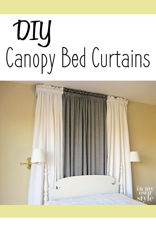 DIY Canopy Bed Curtains: Great for a limited budget, these bed curtains will make a bold statement in any room.