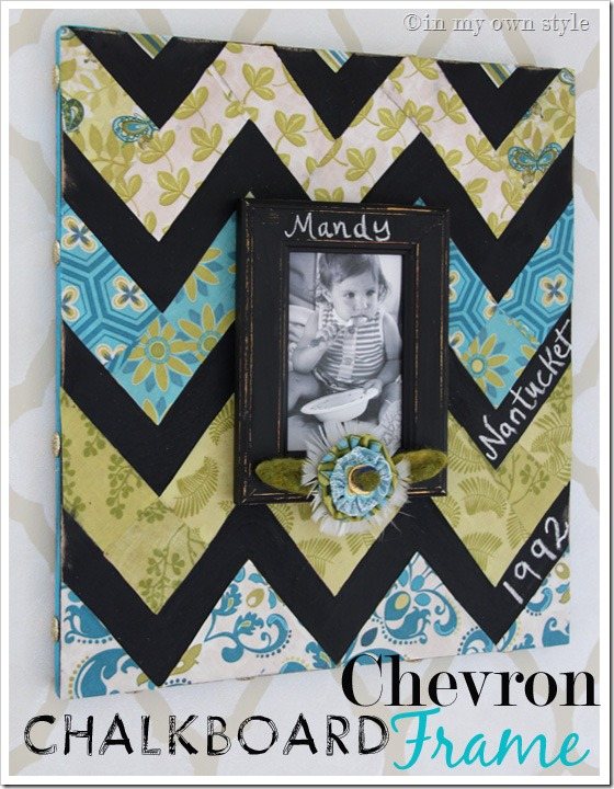 How To Make a Chevron Chalkboard Photo Frame