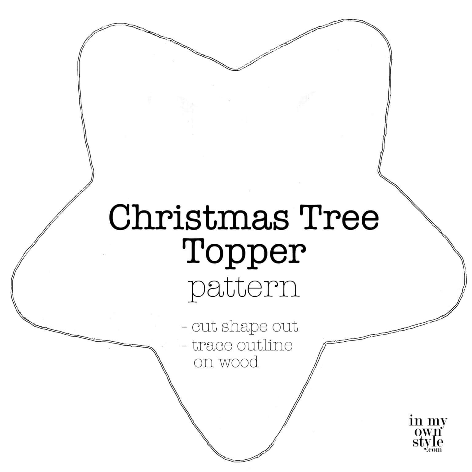 Christmas tree topper star pattern DIY