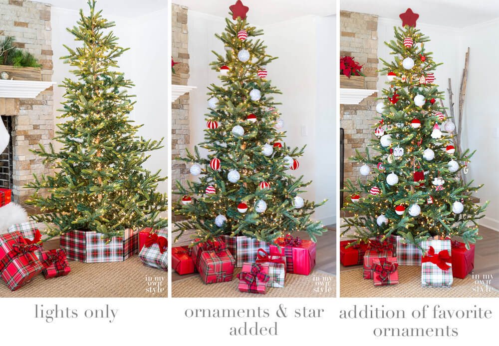 DIY Christmas Tree decorated 3 ways