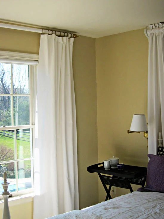 How To Make A Curtain Rod and Finials with a Tennis Ball