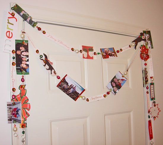 Recycled Christmas Cards: Friends and Family Tree Garland