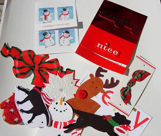 How to make a Christmas Tree Garland using old Christmas cards