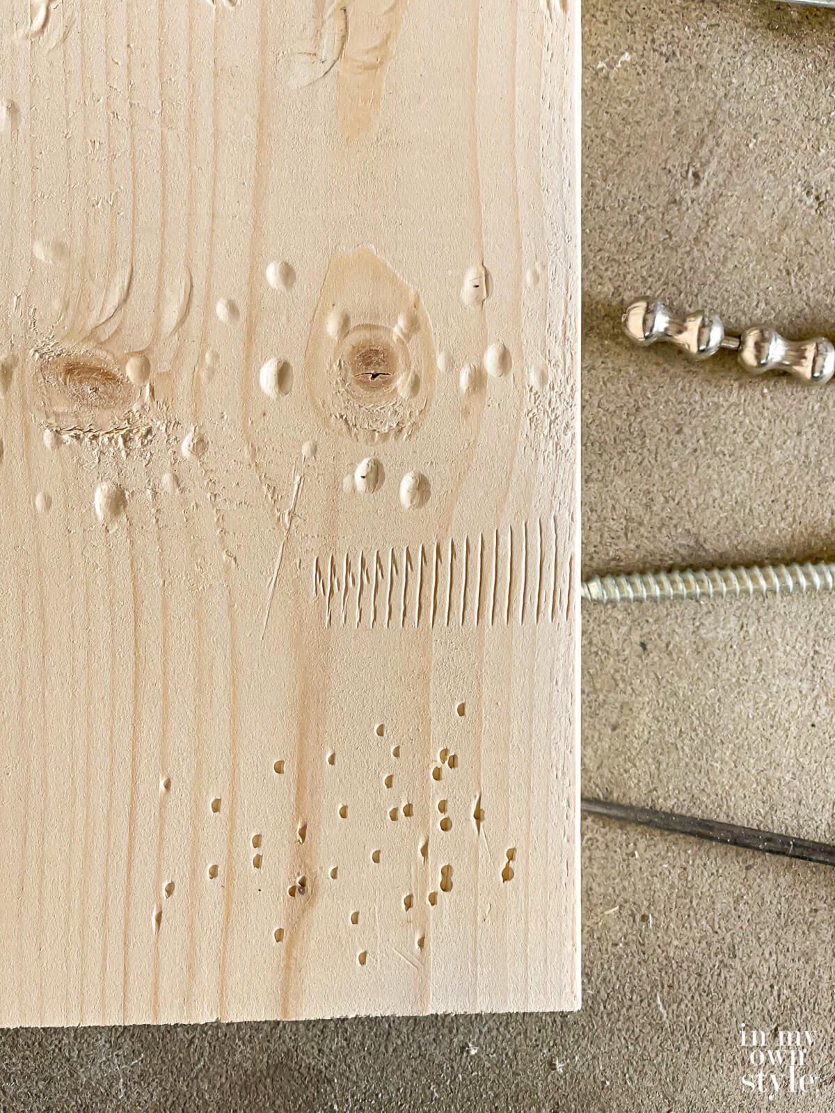 How to distress wood to make it look like distressed and reclaimed wood.